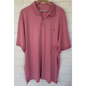 Tommy Bahama XXL Men's Rose Pink Tencel Poly Performance Polo Sailfish Shirt